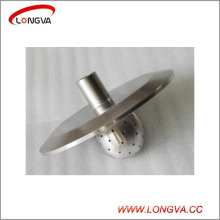 Sanitary Stainless Steel End Cap with Threaded Ferrule and Fixed Cleaning Ball